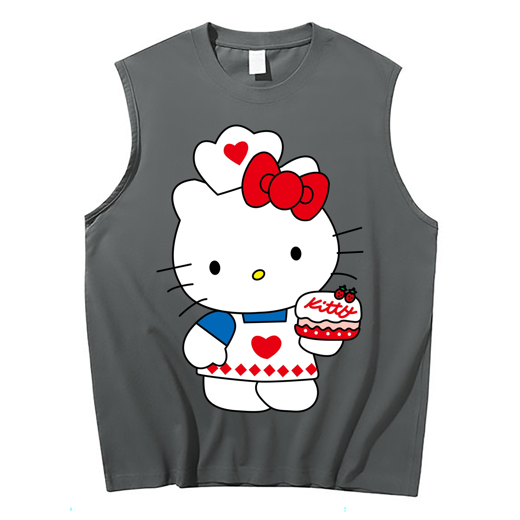 （画像用） Hello Kitty ハローキティ コットン100％タンクトップ（フロントプリント）